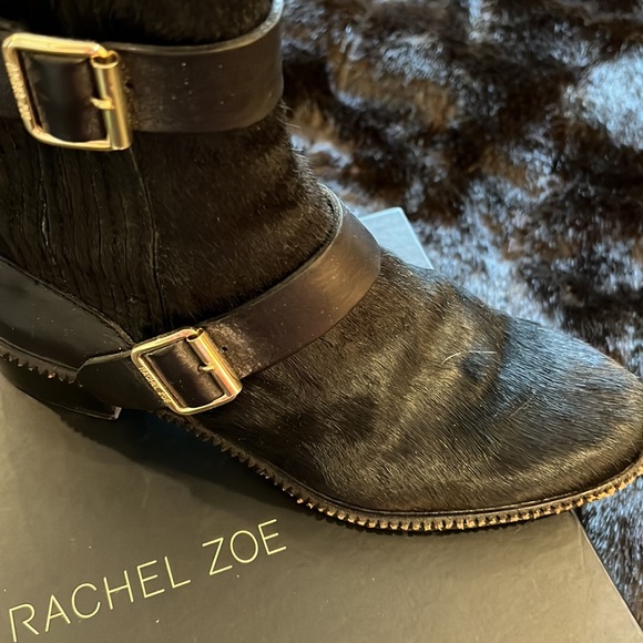 HP🎉🥰 Rachel Zoe calf hair biker boots. Real leather / hair. Gently worn. Sz 8. - Picture 10 of 14